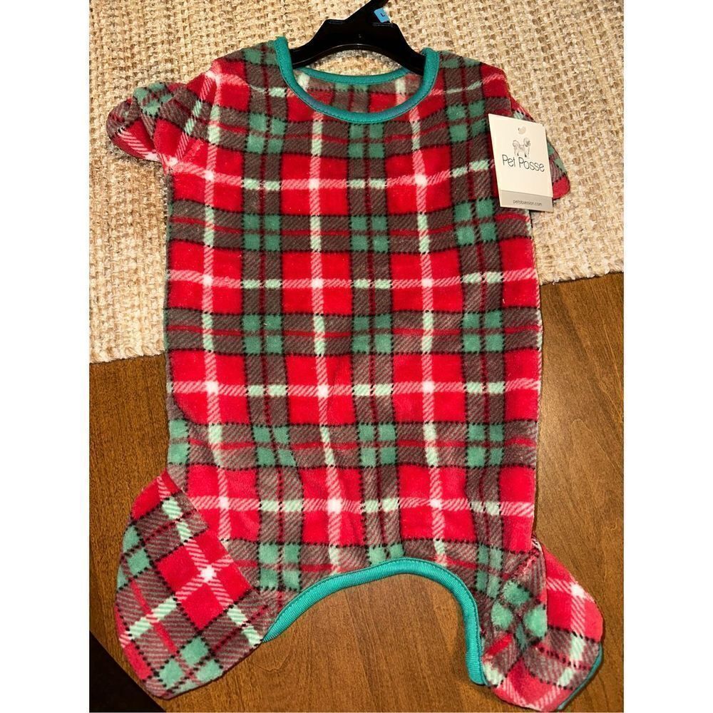 Pet Posse Flannel Dog Romper Sweater Size Large 18”